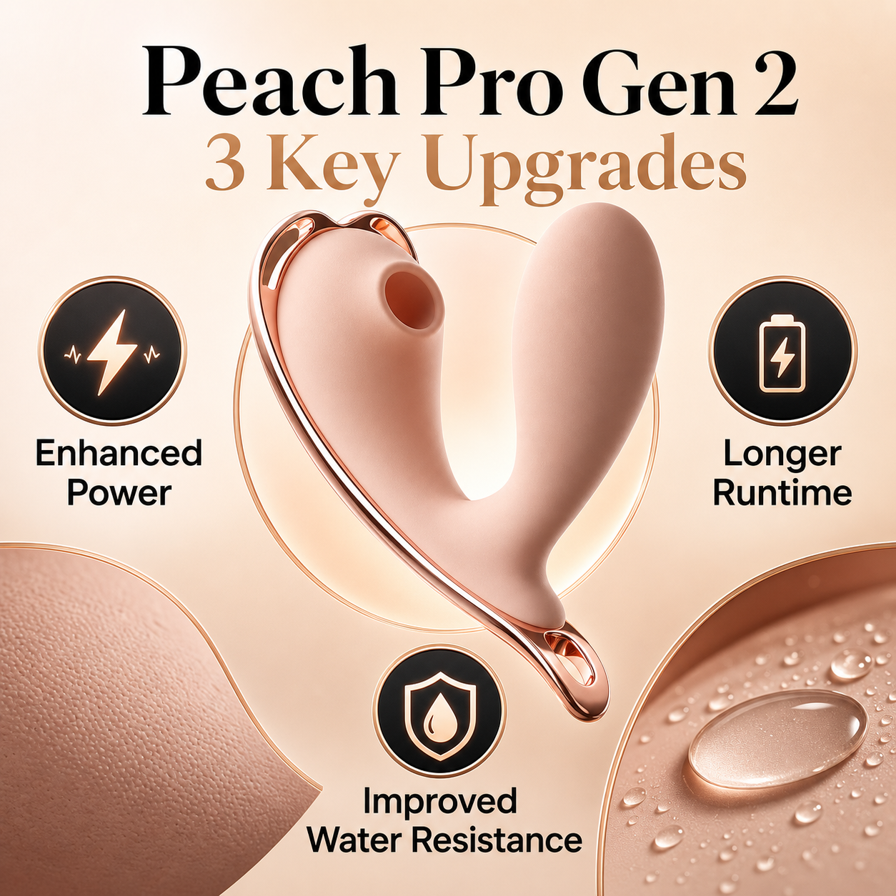 Peach Pro Gen 2 enhanced power runtime and water resistance